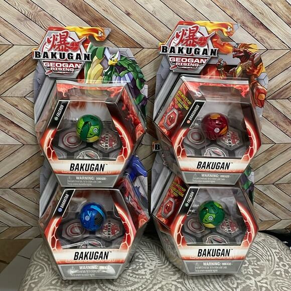 4 BAKUGAN Georgan rising 2 Falcon, Dragonoid & Sharktar NIB. - Picture 1 of 7